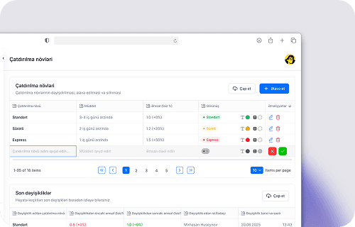 Delivery types and coefficients